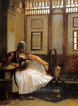Arnaut smoking Arab Jean Leon Gerome Oil Paintings